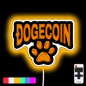 dogecoin neon led sign
