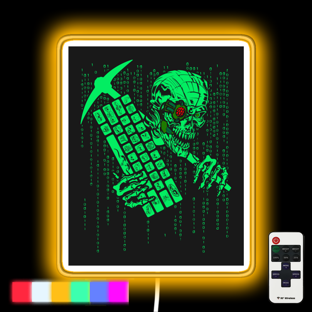 Crypto Miner Computer Code Monster neon led sign