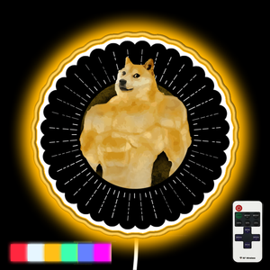 doge muscle neon led sign