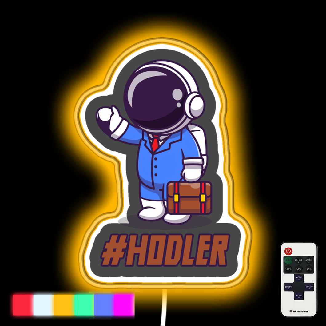 Hodler, crypto trader neon led sign