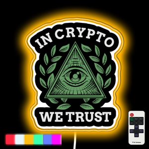 In Crypto We Trust Bitcoin Cryptocurrency Trading neon led sign