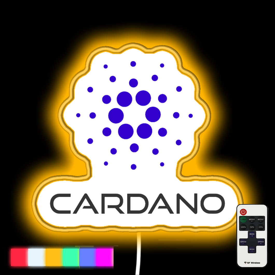 Cardano coin neon led sign