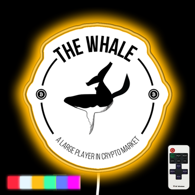 Crypto Whale neon led sign
