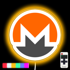Monero Coin Cryptocurrency neon led sign