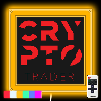 Crypto Trader neon led sign