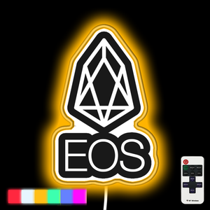 EOS Coin Cryptocurrency neon led sign