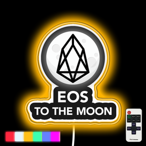 EOS Coin Cryptocurrency To The Moon neon led sign