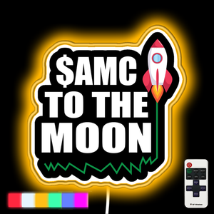 AMC to the moon neon led sign