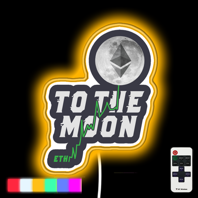 Ethereum To The Moon neon led sign