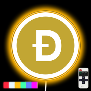 Dogecoin currency neon led sign