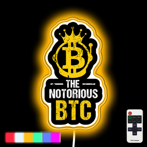 Funny The Notorious BTC Bitcoin Crypto neon led sign