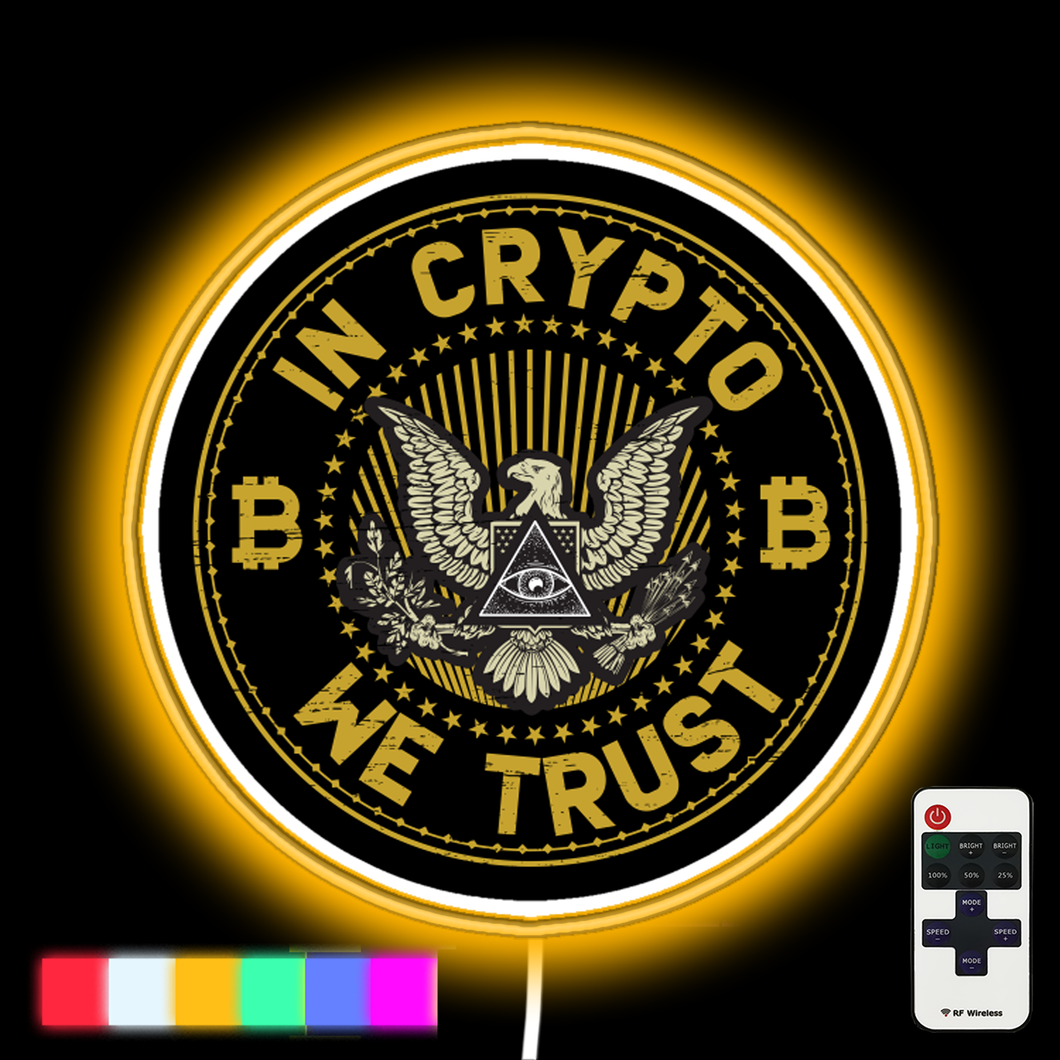 In Crypto We Trust neon led sign