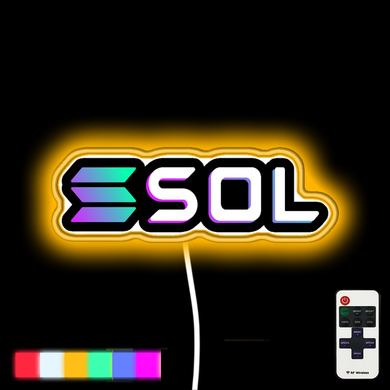 SOL crypto logo Solana neon led sign
