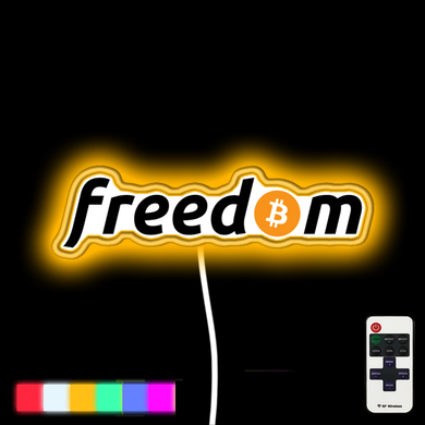 Bitcoin freedom neon led sign