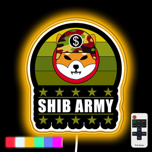 shib army shiba inu coin cryptocurrency neon led sign