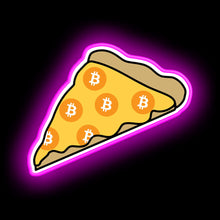 Load image into Gallery viewer, Cryptopizza - bitcoin neon sign