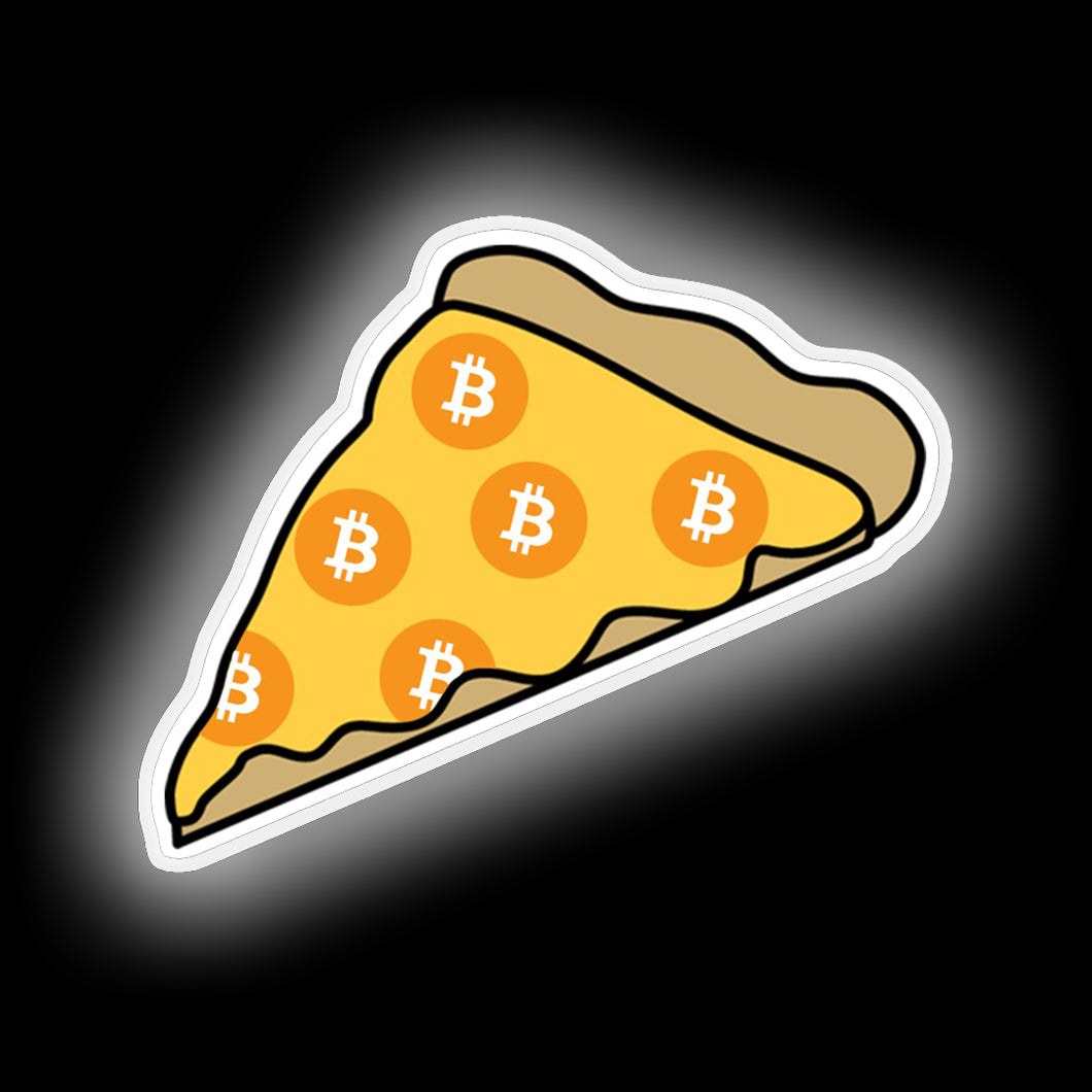Cryptopizza - bitcoin neon sign