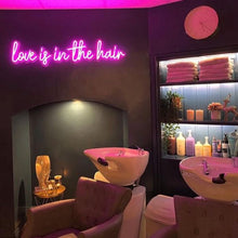 Load image into Gallery viewer, Love is in the Hair neon sign