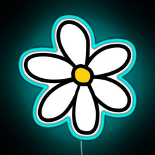 Load image into Gallery viewer, Cute flower RGB neon sign lightblue 