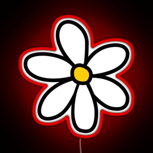 Cute flower RGB neon sign red