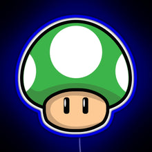 Load image into Gallery viewer, Cute Green Mushroom with Eyes RGB neon sign blue