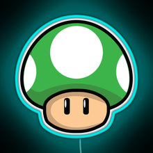 Load image into Gallery viewer, Cute Green Mushroom with Eyes RGB neon sign lightblue 