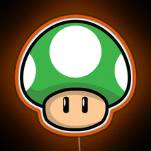 Load image into Gallery viewer, Cute Green Mushroom with Eyes RGB neon sign orange