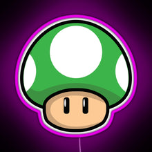 Load image into Gallery viewer, Cute Green Mushroom with Eyes RGB neon sign  pink