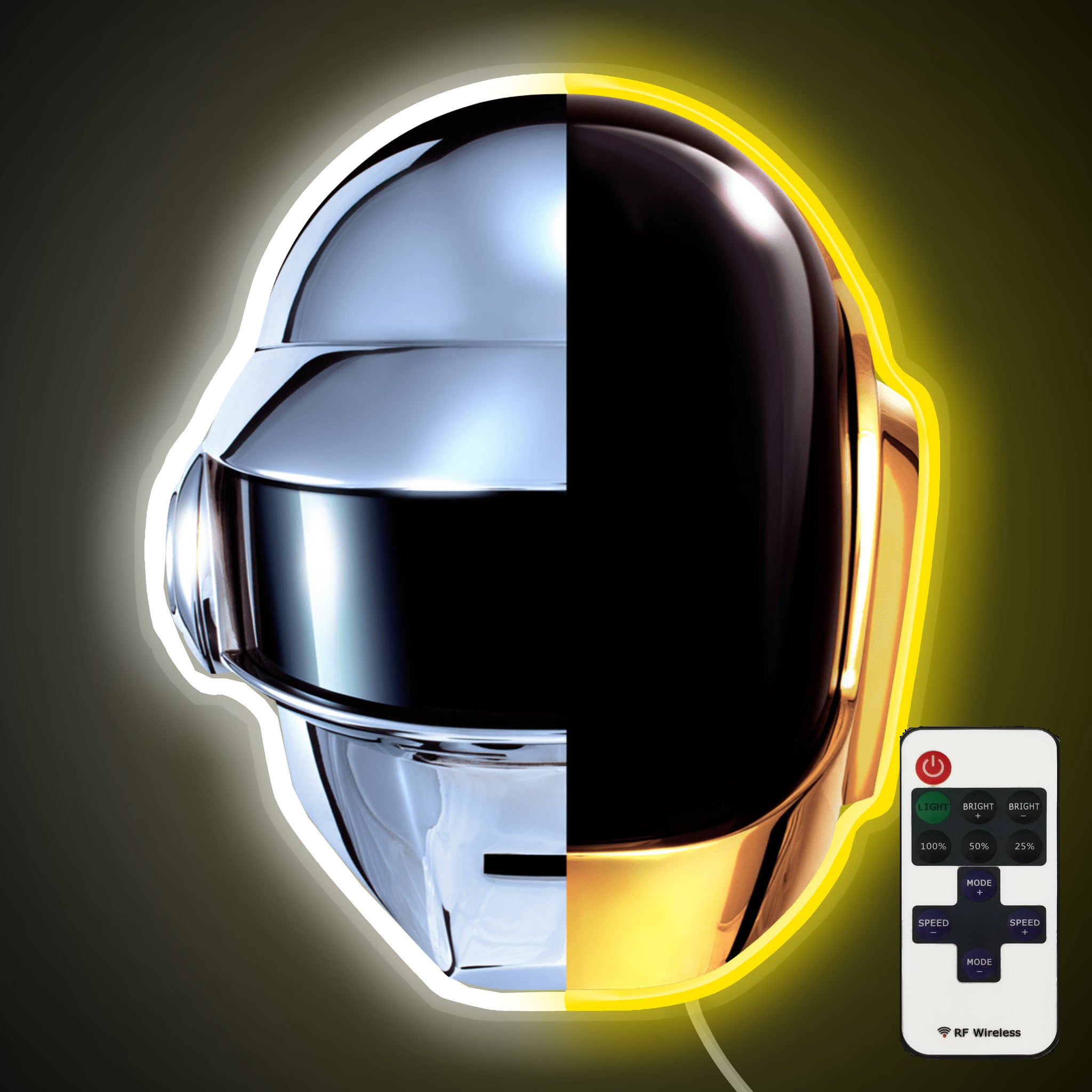 bike helmet daft punk This Daft Punk Helmet Neon Sign Is Perfect For Any Room! – Neon Factory