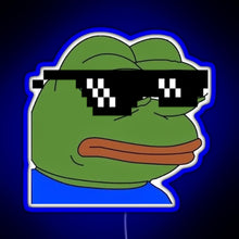 Load image into Gallery viewer, dank pepe RGB neon sign blue
