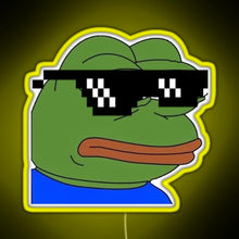 Load image into Gallery viewer, dank pepe RGB neon sign yellow