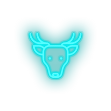 Load image into Gallery viewer, ice_blue deer led animal cartoon deer fauna herbivore roe zoo neon factory