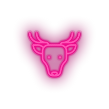 Load image into Gallery viewer, pink deer led animal cartoon deer fauna herbivore roe zoo neon factory
