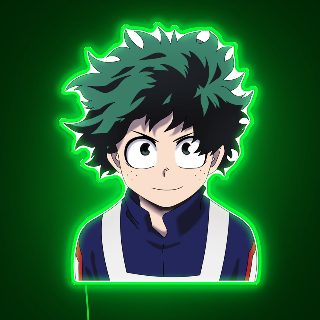 Deku neon sign from my hero academia