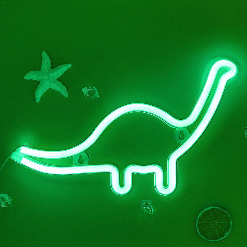 Dinausorus neon sign for baby or kid boy beroom idea