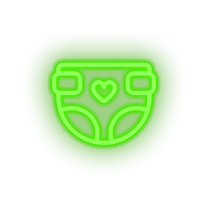 green diaper family children heart care child kid baby led neon factory