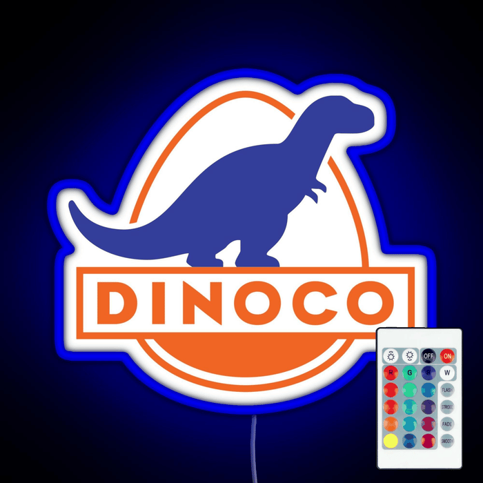 Dinoco Cars RGB neon sign remote