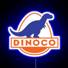 Load image into Gallery viewer, Dinoco Cars RGB neon sign blue