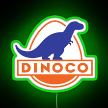 Load image into Gallery viewer, Dinoco Cars RGB neon sign green