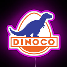 Load image into Gallery viewer, Dinoco Cars RGB neon sign  pink