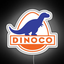 Load image into Gallery viewer, Dinoco Cars RGB neon sign white 