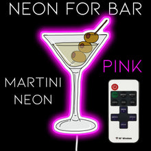Load image into Gallery viewer, Pink martini glass led light for bar