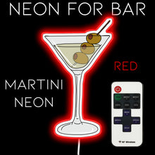 Load image into Gallery viewer, Dirty martini acrylics print neon light