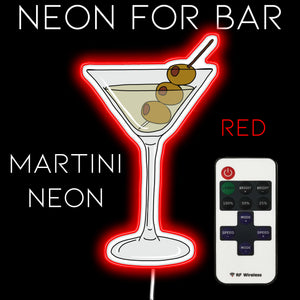 Dirty martini acrylics print neon light