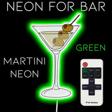 Load image into Gallery viewer, Martini art printed neon wall light