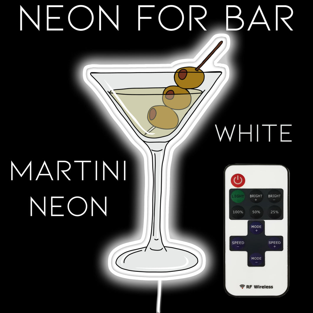 Martini remote neon lights