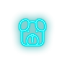Load image into Gallery viewer, ice_blue dog led animal carnivore cartoon dog house pet pet zoo neon factory