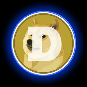 Dogecoin lights sign