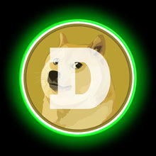 Load image into Gallery viewer, Dogecoin glow sign