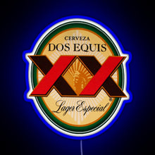 Load image into Gallery viewer, Dos Equis Essential RGB neon sign blue